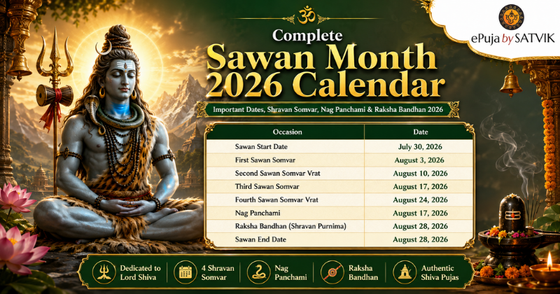 Complete Sawan Month 2026 Calendar with Important Dates