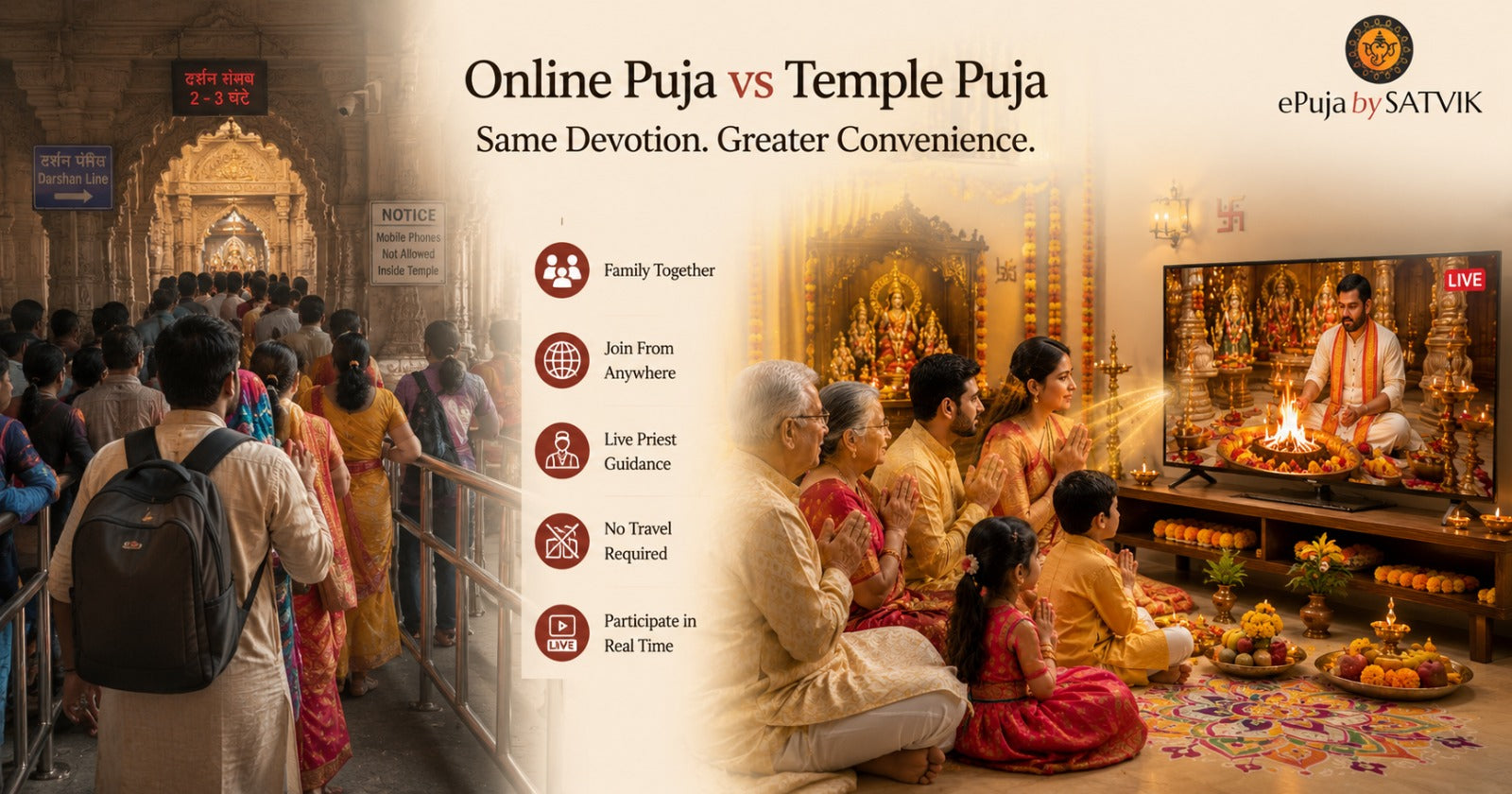 Online Puja vs Temple Puja