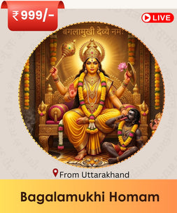 Bagalamukhi Hawan Vaishakh Purnima Uttarakhand live Vedic puja for protection victory and removal of negative energies. India's No 1 and Most Authentic Website to Book Online Puja Website. Book Online Pooja and Pandit - epujabySATVIK
