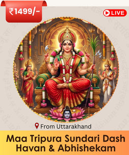 Maa Tripura Sundari Dash Maha Vidya Hawan and Abhishekam Uttarakhand live tantric puja for wisdom protection and spiritual growth. India's No 1 and Most Authentic Website to Book Online Puja Website. Book Online Pooja and Pandit - epujabySATVIK

