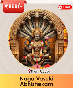 Naga Panchami Naga Vasuki Abhishekam Sarp Gayatri Homa Udupi live puja for Naga dosha relief protection health and family well-being. India's No 1 and Most Authentic Website to Book Online Puja Website. Book Online Pooja and Pandit - epujabySATVIK
